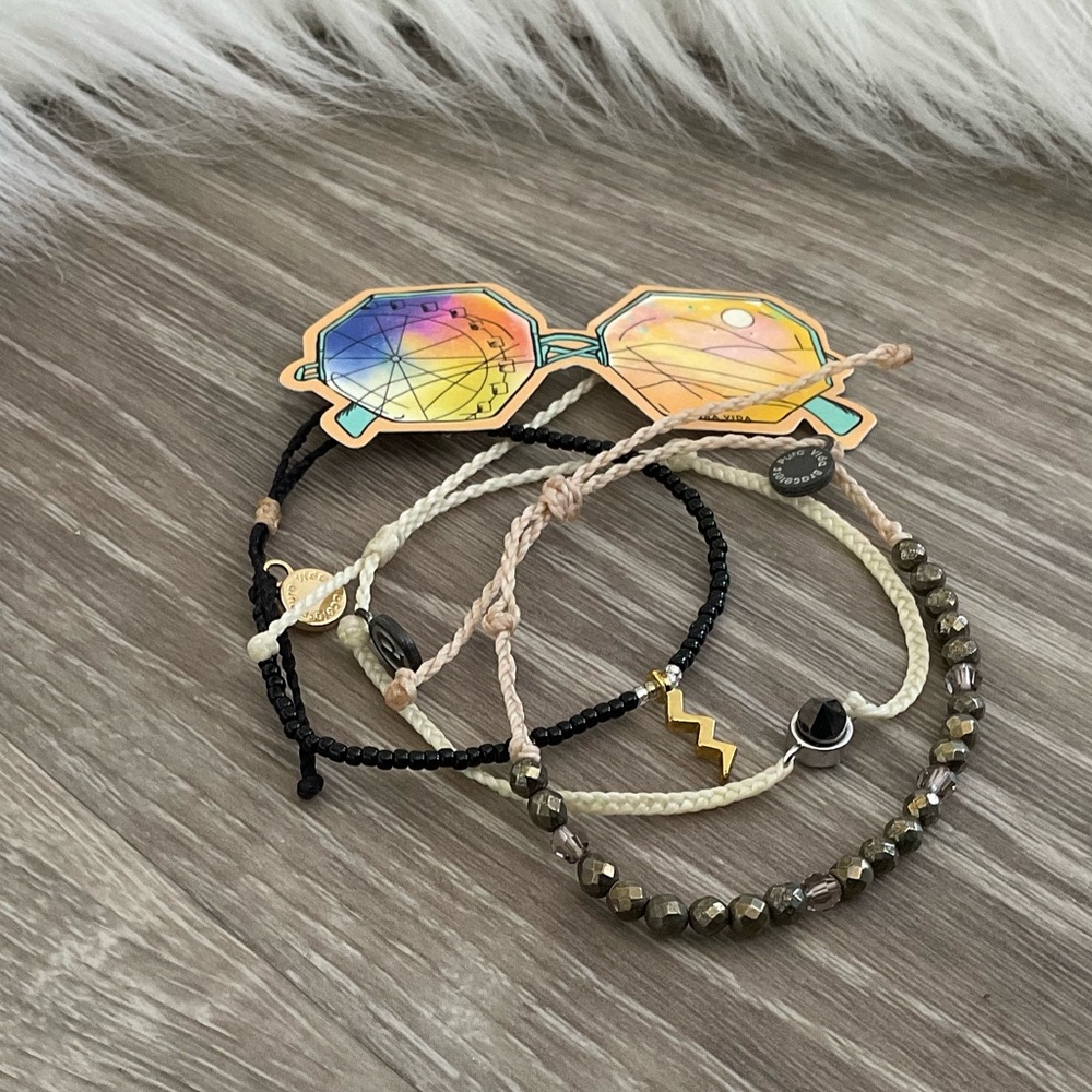 💗 PURA VIDA Set of 3 Adjustable Bracelets